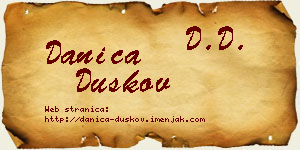 Danica Duškov vizit kartica